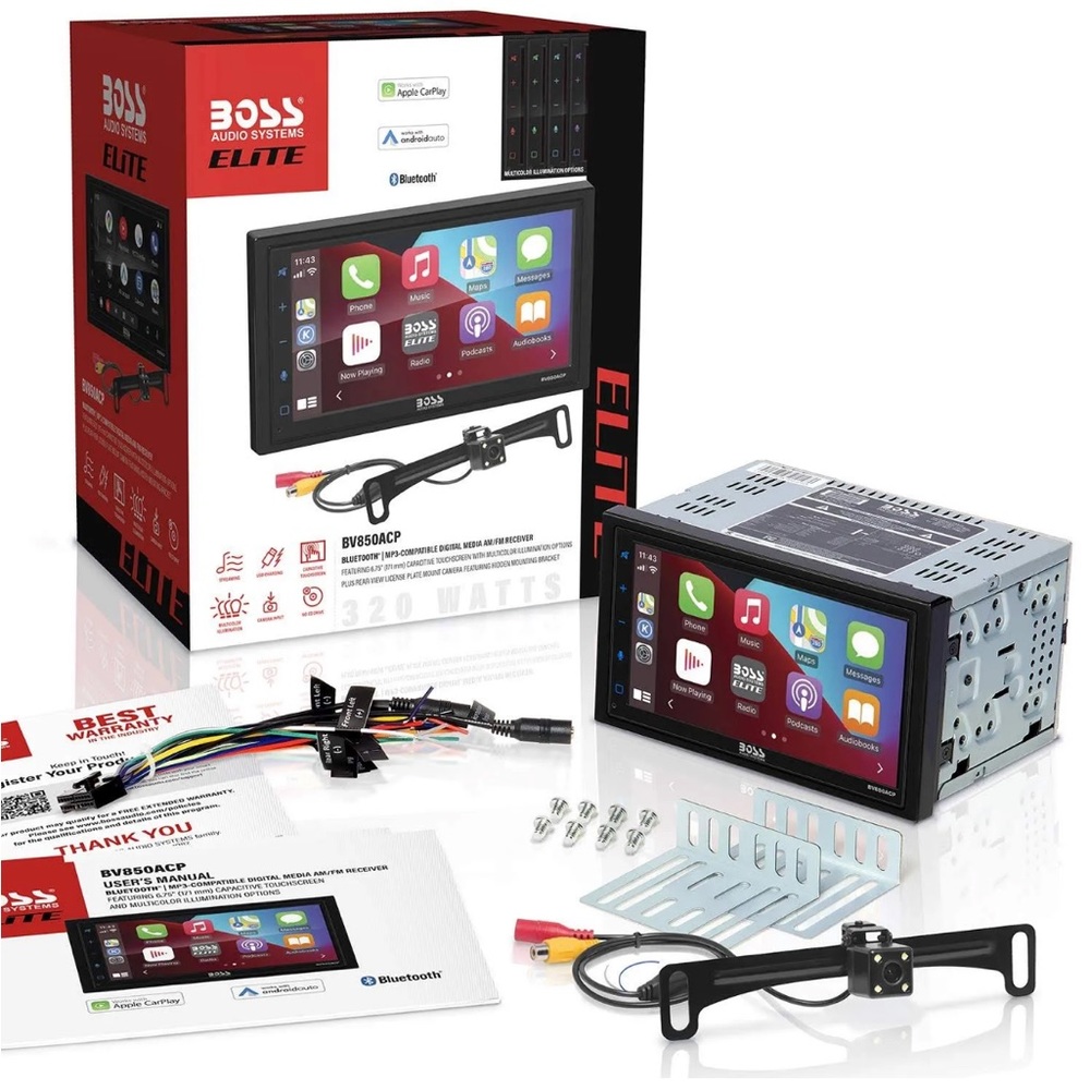 BOSS Audio Systems Multimedia Receiver with Backup Camera - BV850ACP B1